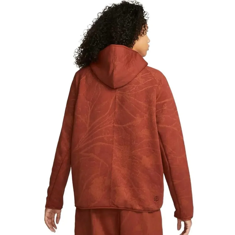 Nike Hoodie Men’s Medium  Brown Tech Pack Therma Loose Fit Zipper Pockets Hoodie